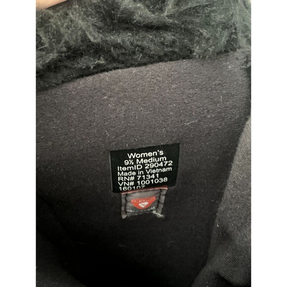 L.L. Bean Womens Black Snow Boots Nordic Insulated Size 9.5 Suede Zip Waterproof - Picture 6 of 11